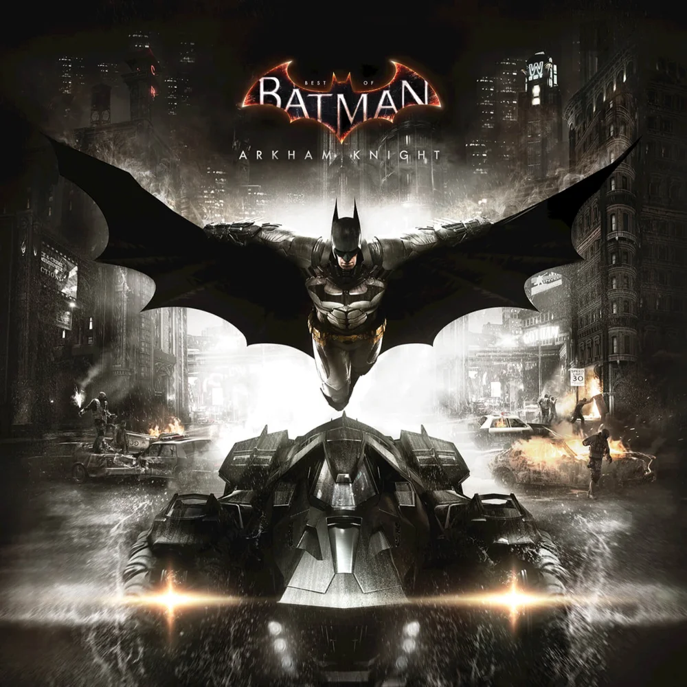 Best of Batman: Arkham Knight - The Original Motion Picture Soundtrack (1LP) - Zavvi Exclusive Limited Edition Black & Silver Splatter Vinyl Afbeelding 1