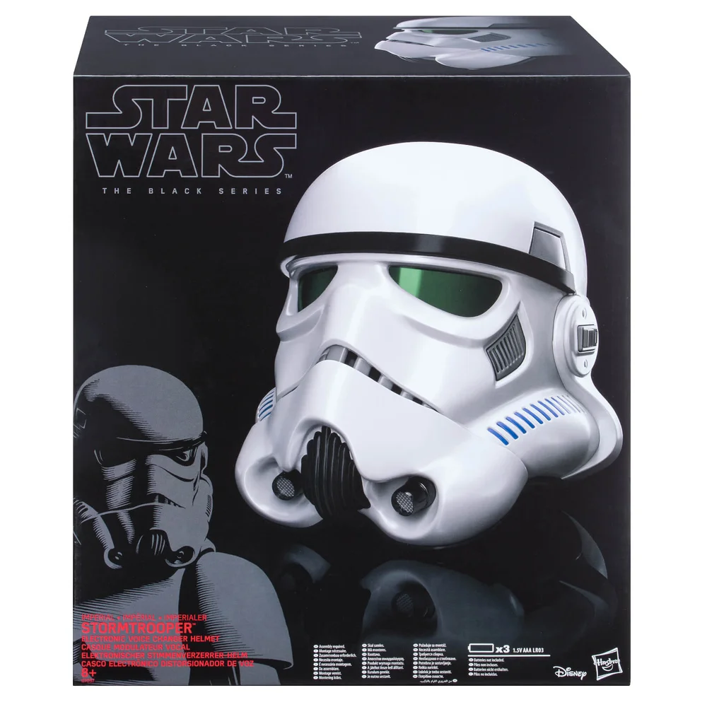 Hasbro Black Series Star Wars Stormtrooper Voice Changer Helmet Prop Replica Afbeelding 1
