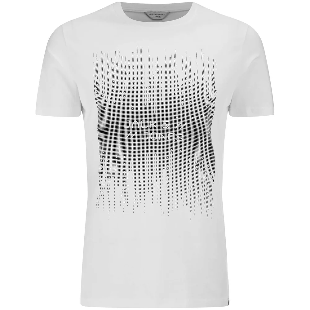 Jack & Jones Men's Core Valentino 3D Print T-Shirt - White - S - Wit Afbeelding 1