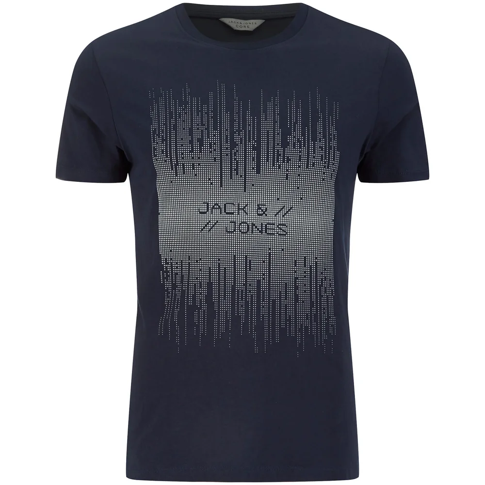 Jack & Jones Men's Core Valentino 3D Print T-Shirt - Navy Blazer - S - Blauw Afbeelding 1