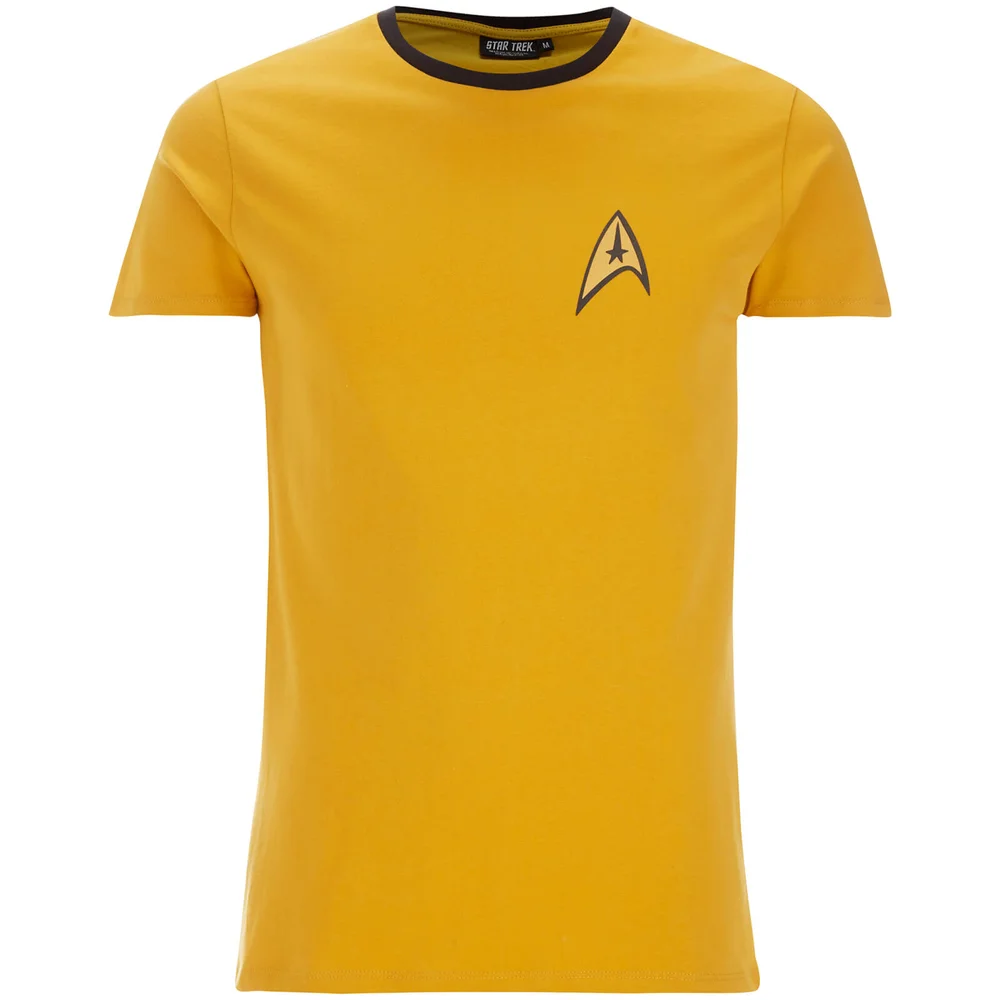 Star Trek Engineer Uniform Heren T-Shirt - Yellow - S - Geel Afbeelding 1