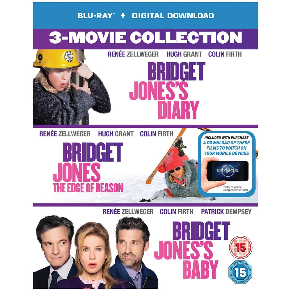 Bridget Jones's Diary/Bridget Jones: The Edge Of Reason/Bridget Jones's Baby Boxset Afbeelding 1