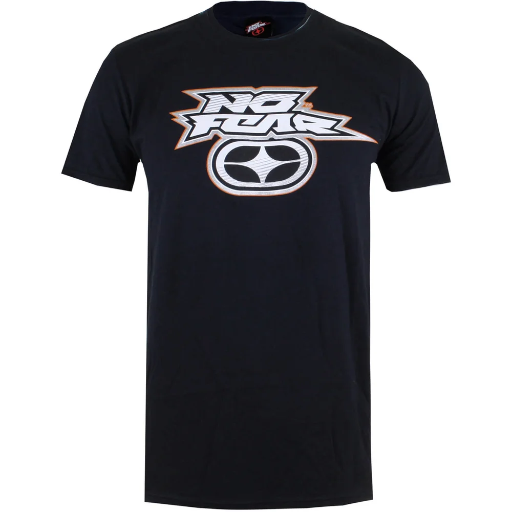 No Fear Men's Reflective Logo T-Shirt - Black - S Afbeelding 1