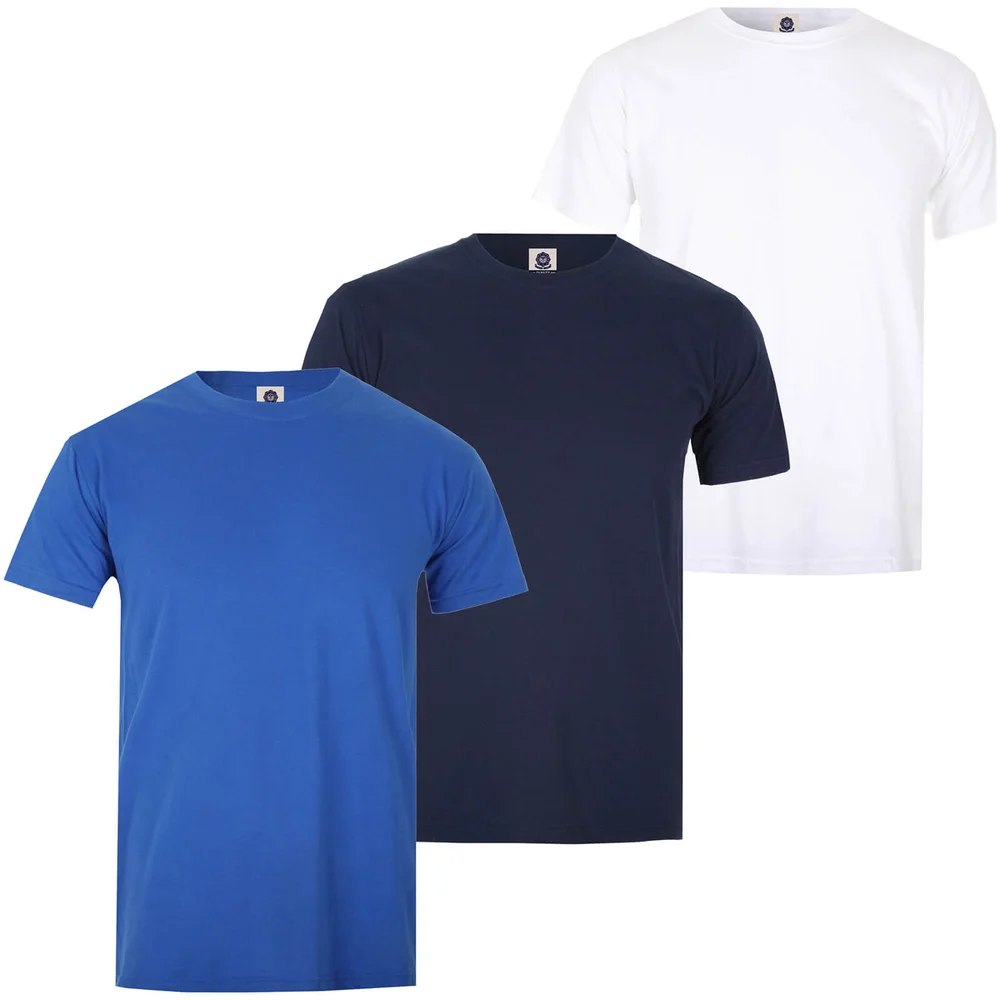 Varsity Team Players Men's T-Shirt 3 Pack - Royal/Navy/White - S Afbeelding 1