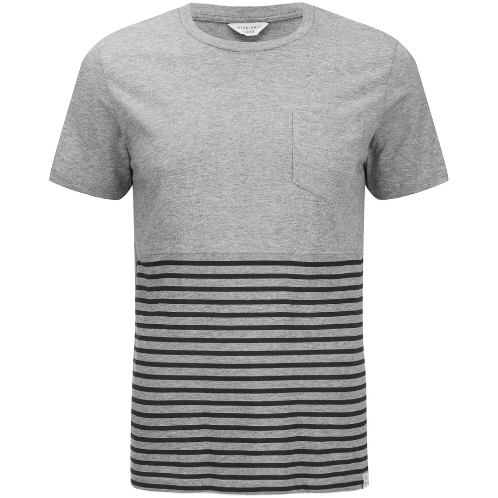 Jack & Jones Men's Core Wise T-Shirt - Light Grey Marl - S - Grijs Afbeelding 1