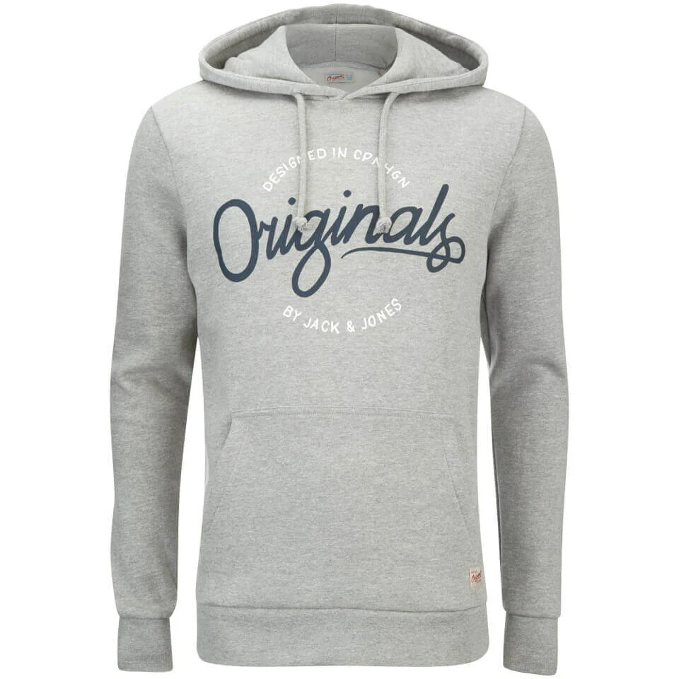 Jack & Jones Men's Originals Sweep Hoody - Light Grey Marl - S - Grijs Afbeelding 1