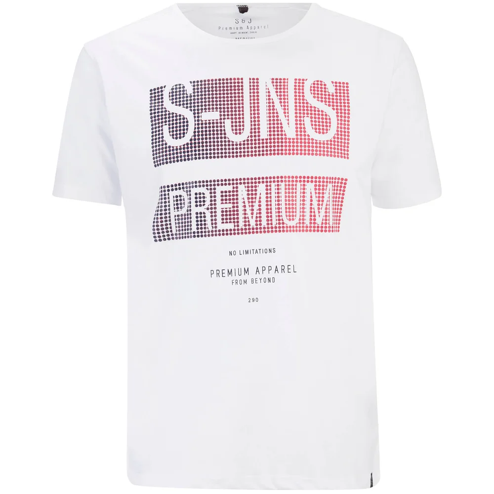 Smith & Jones Men's Trapezoid Crew Neck T-Shirt - White - S - Wit Afbeelding 1