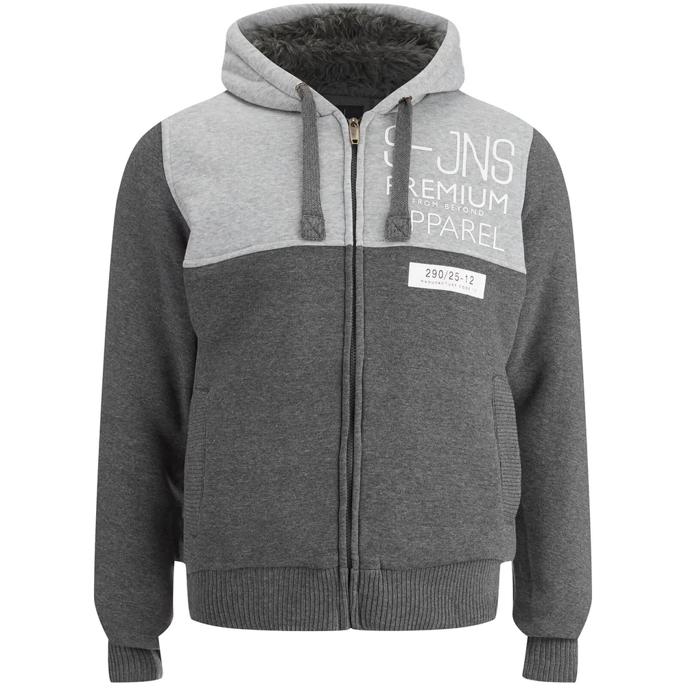 Smith & Jones Men's Enfilde Zip Through Hoody Jacket - Mid Grey Marl - S - Grijs Afbeelding 1