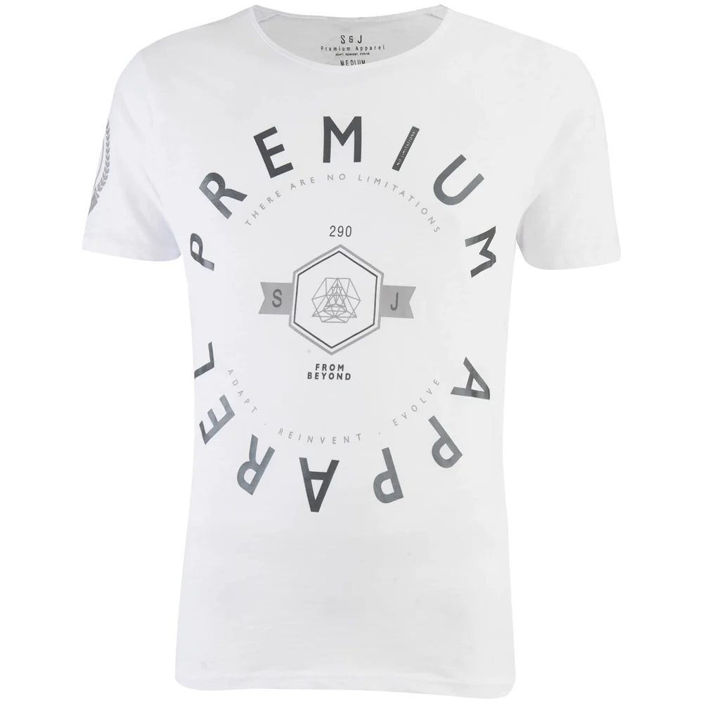 Smith & Jones Men's Kinetic Crew Neck T-Shirt - White - S - Wit Afbeelding 1