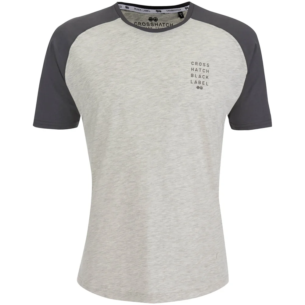 Crosshatch Men's Terrace T-Shirt - Light Grey Marl/Magnet - S - Grijs Afbeelding 1