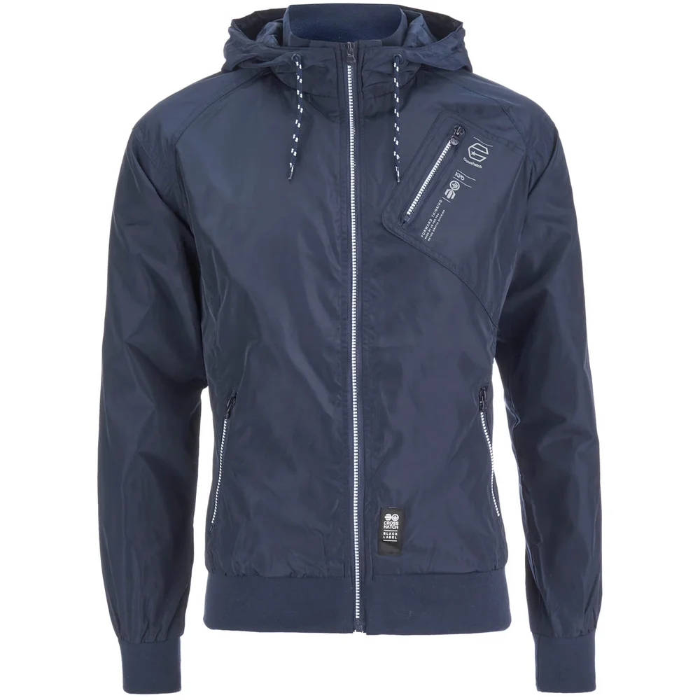 Crosshatch Men's Flexon Zip Through Hoody - Iris Navy - S - Blauw Afbeelding 1