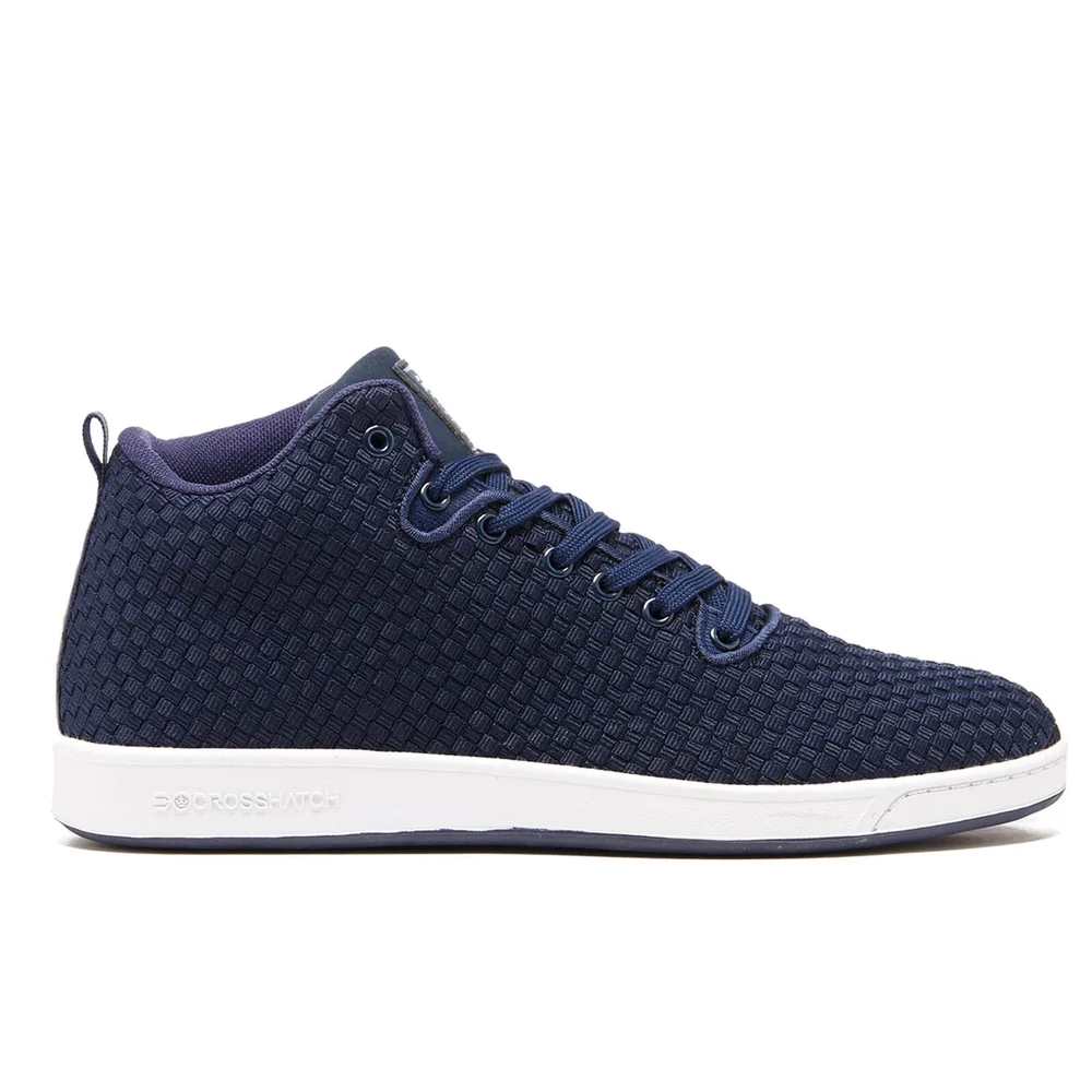 Crosshatch Men's Blythe Mid Top Trainers - Navy Blazer - UK 7 - Navy blauw Afbeelding 1