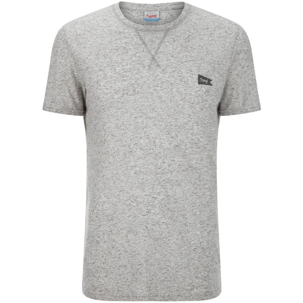 Jack & Jones Originals Men's Kingpin Textured T-Shirt - Light Grey Marl - S - Grijs Afbeelding 1