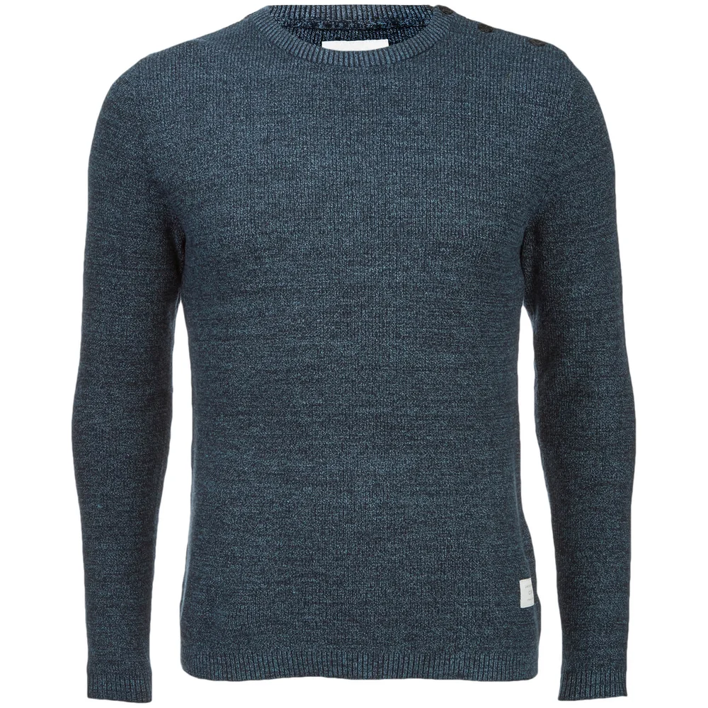 Jack & Jones Core Men's Octavio Textured Jumper - Sky Captain - S - Blauw Afbeelding 1