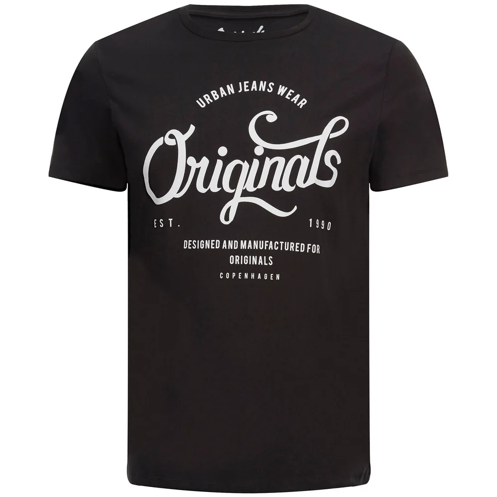 Jack & Jones Originals Men's Raffa T-Shirt - Black - S - Zwart Afbeelding 1