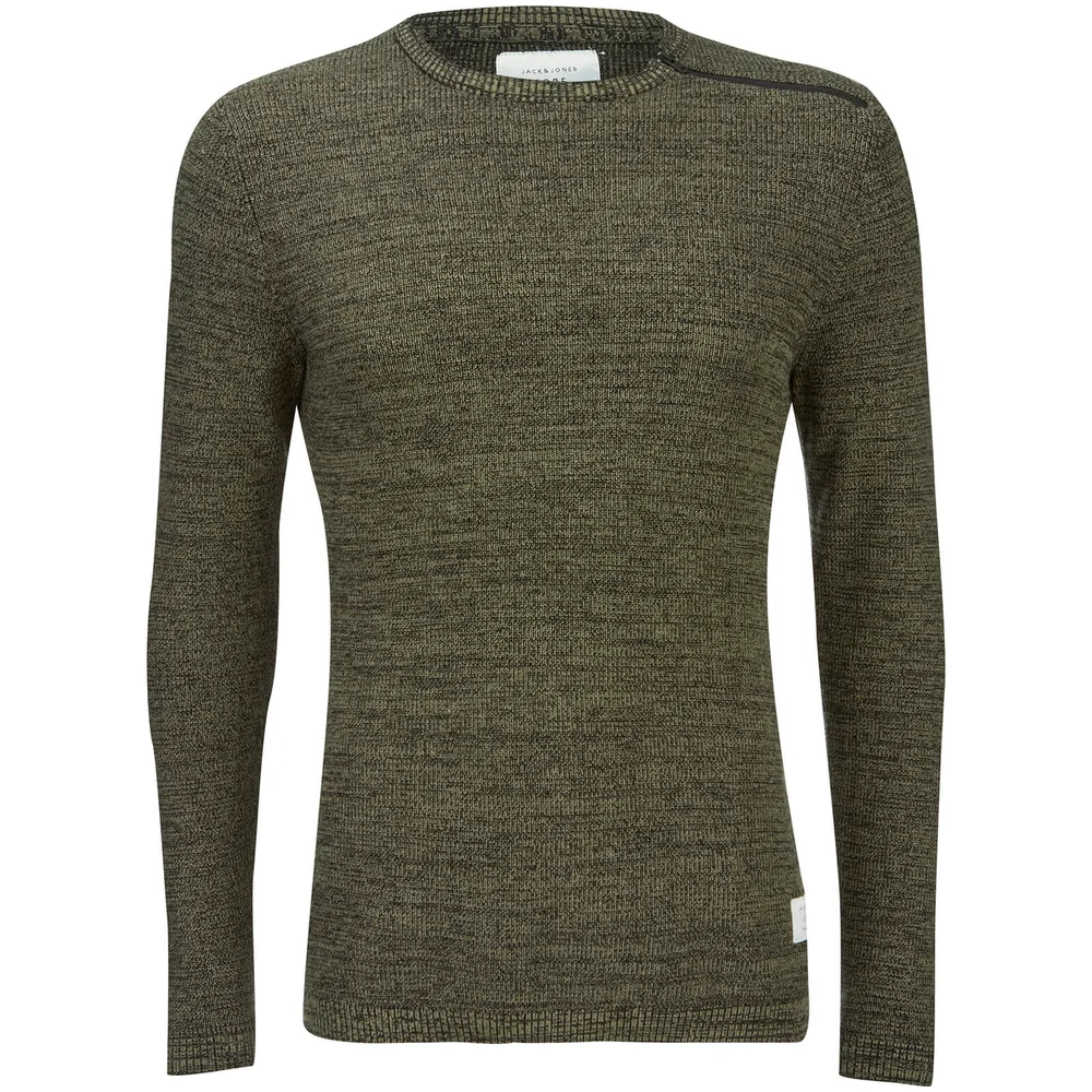 Jack & Jones Core Men's Octavio Textured Jumper - Deep Green - S - Groen Afbeelding 1