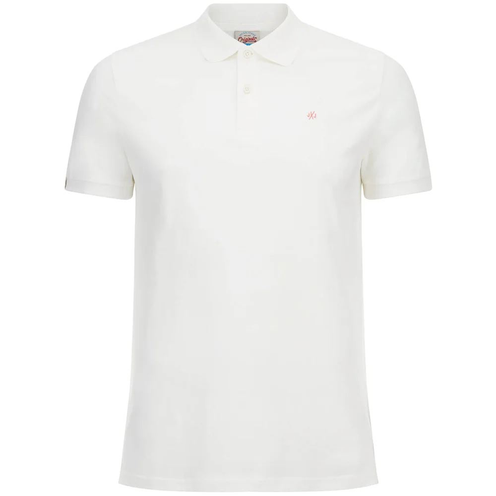Jack & Jones Originals Men's Perfect Jersey Polo Shirt - Cloud Dancer - S - Wit Afbeelding 1