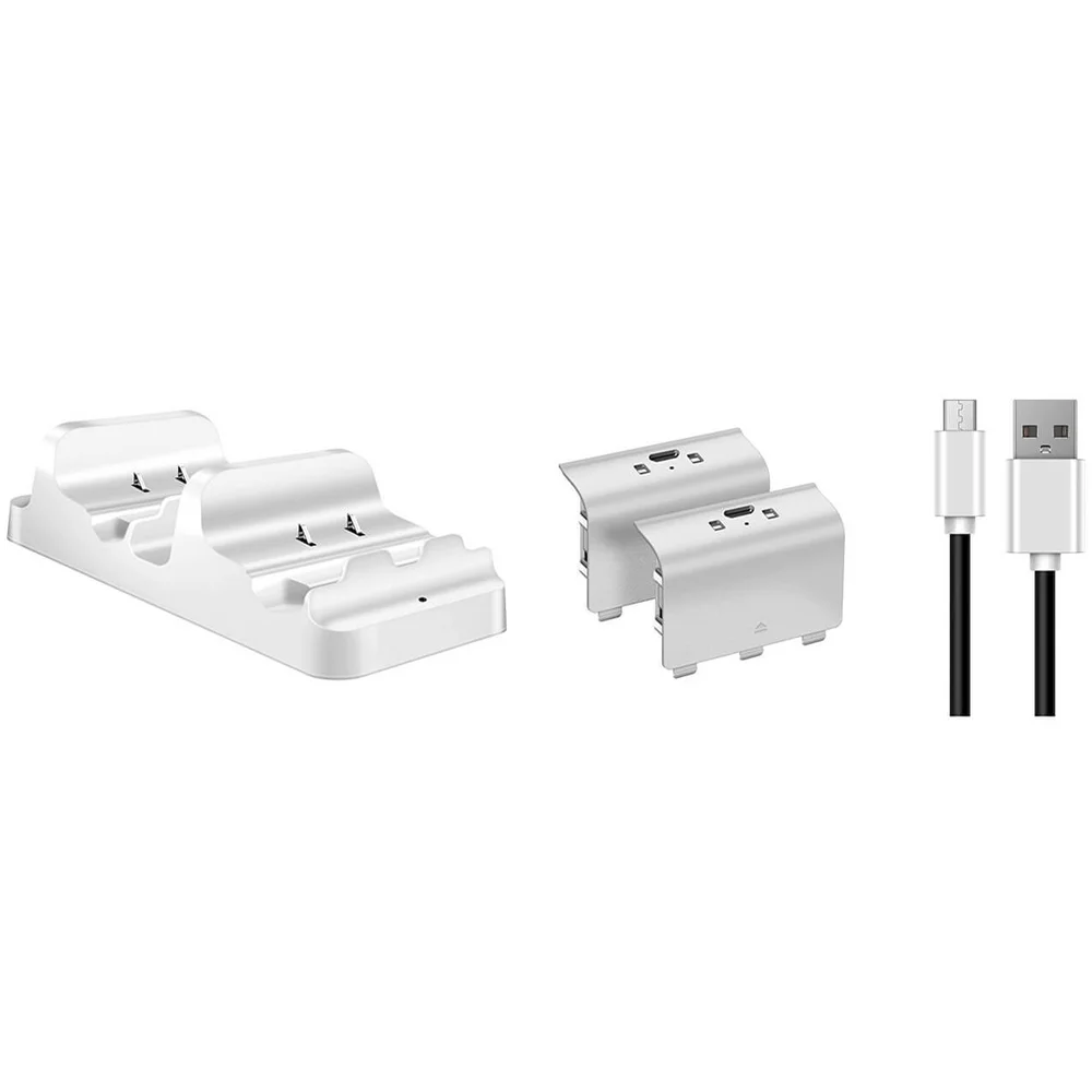 ORB Xbox One S Dual Charge Dock, Play & Charge Batteries Afbeelding 1