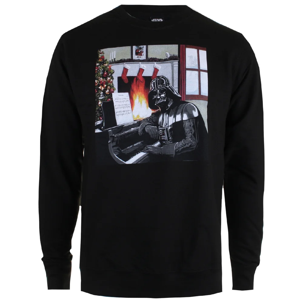Star Wars Men's Vader Piano Crew Sweatshirt - Black - S - Zwart Afbeelding 1