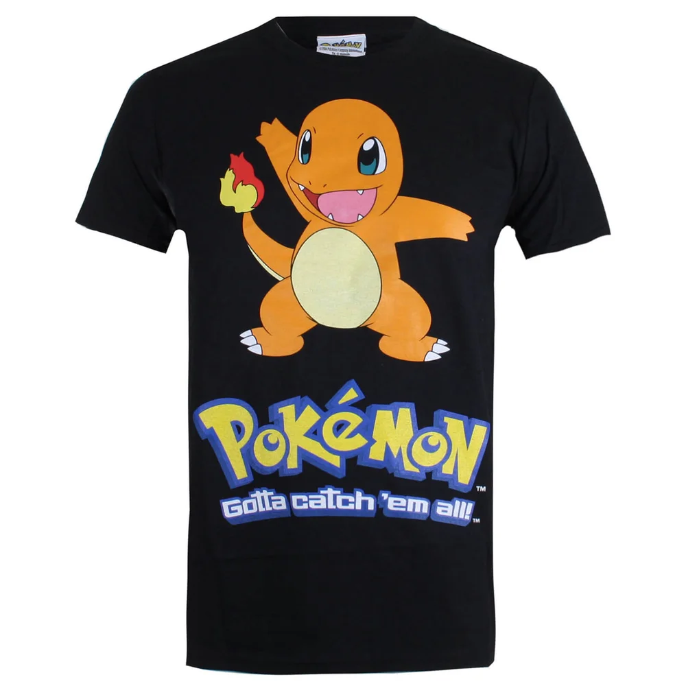 Pokemon Charmander Heren T-Shirt - Zwart - M Afbeelding 1