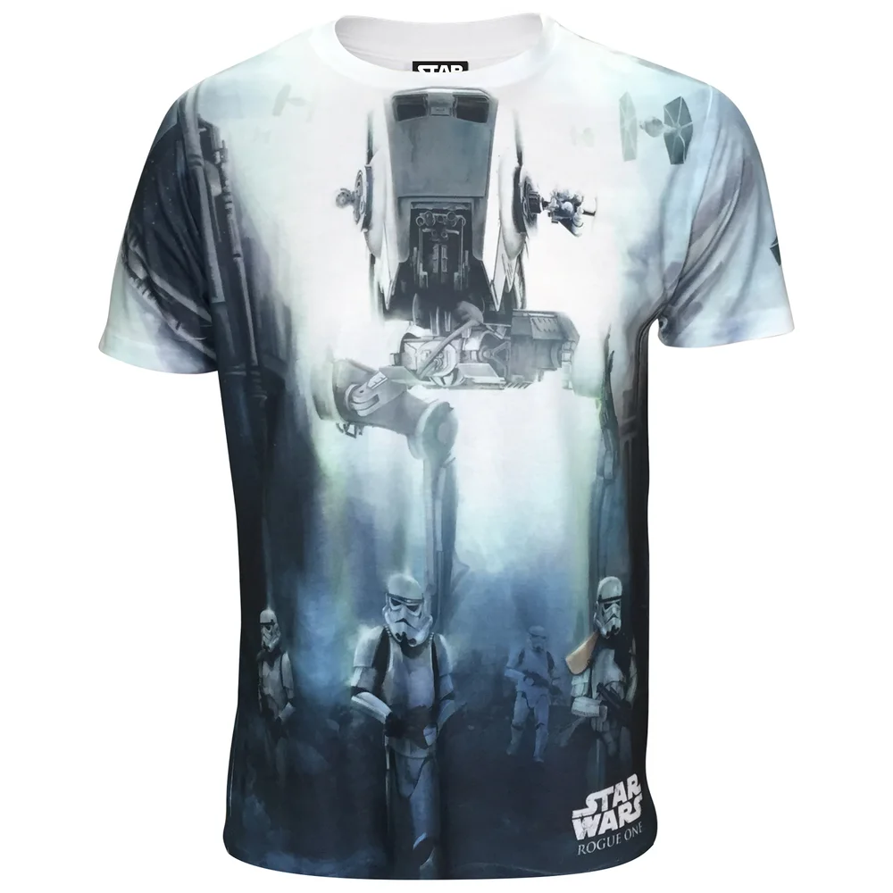 Star Wars: Rogue One Storm Trooper Battle Heren T-Shirt - Wit - S - Wit Afbeelding 1