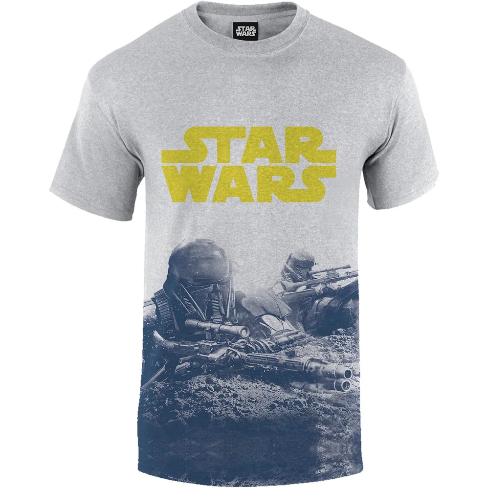 Star Wars: Rogue One Mens Blue Death Trooper Print T-Shirt - Grijs - S - Grijs Afbeelding 1