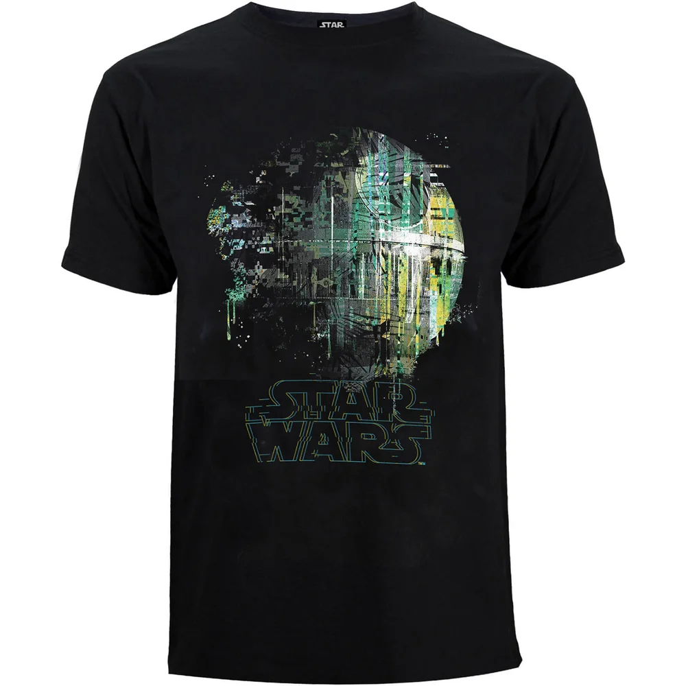 Star Wars: Rogue One Rainbow Effect Death Star Heren T-Shirt - Zwart - S - Zwart Afbeelding 1