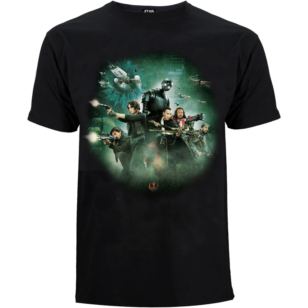Star Wars: Rogue One Group Battle Heren T-Shirt - Zwart - S Afbeelding 1