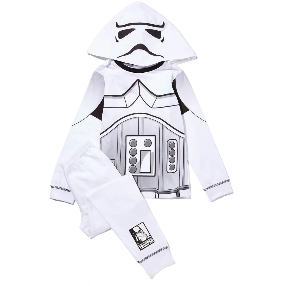 Star Wars Boys' Novelty Hood Pyjamas - White - 2-3 years - Wit Afbeelding 1