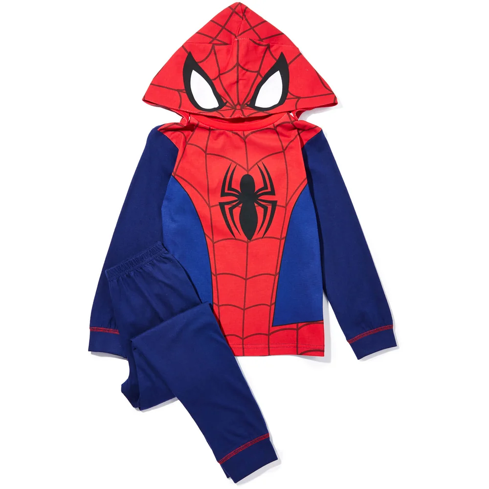 Marvel Boys' Spiderman Novelty Hoody Pyjamas - Blue - 2-3 years - Blauw Afbeelding 1