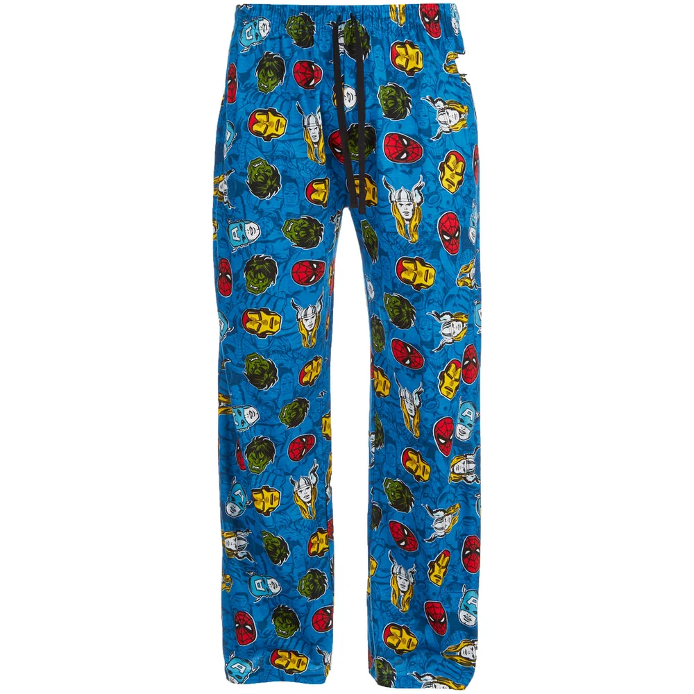 Marvel Comics Mannen Avengers Lounge Broek - Blauw - S - Blauw Afbeelding 1