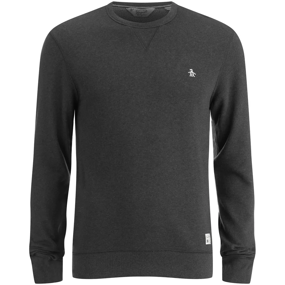 Original Penguin Men's Crew Neck Sweatshirt - True Black - S - Zwart Afbeelding 1