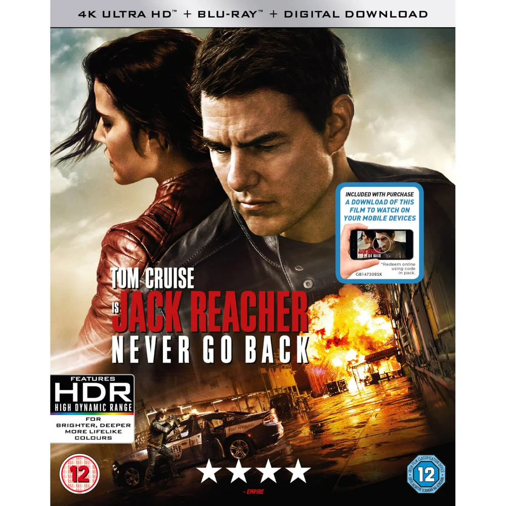 Jack Reacher: Never Go Back - 4K Ultra HD (inclusief digitale download) Afbeelding 1