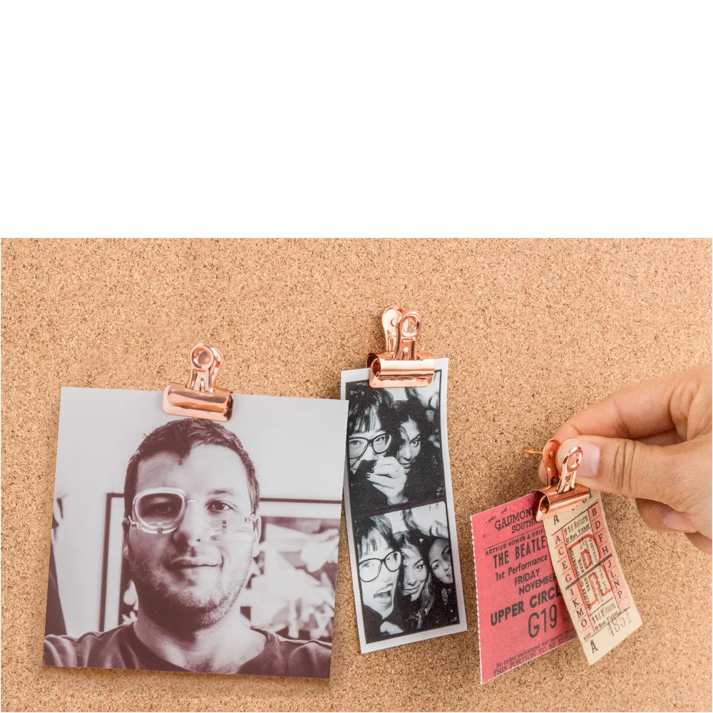 Push Pin Bulldog Clips - Rose Gold Afbeelding 1