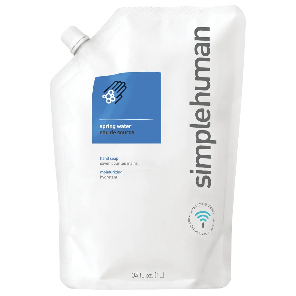 simplehuman Liquid Hand Soap Refill Pouch - Spring Water 1L Afbeelding 1