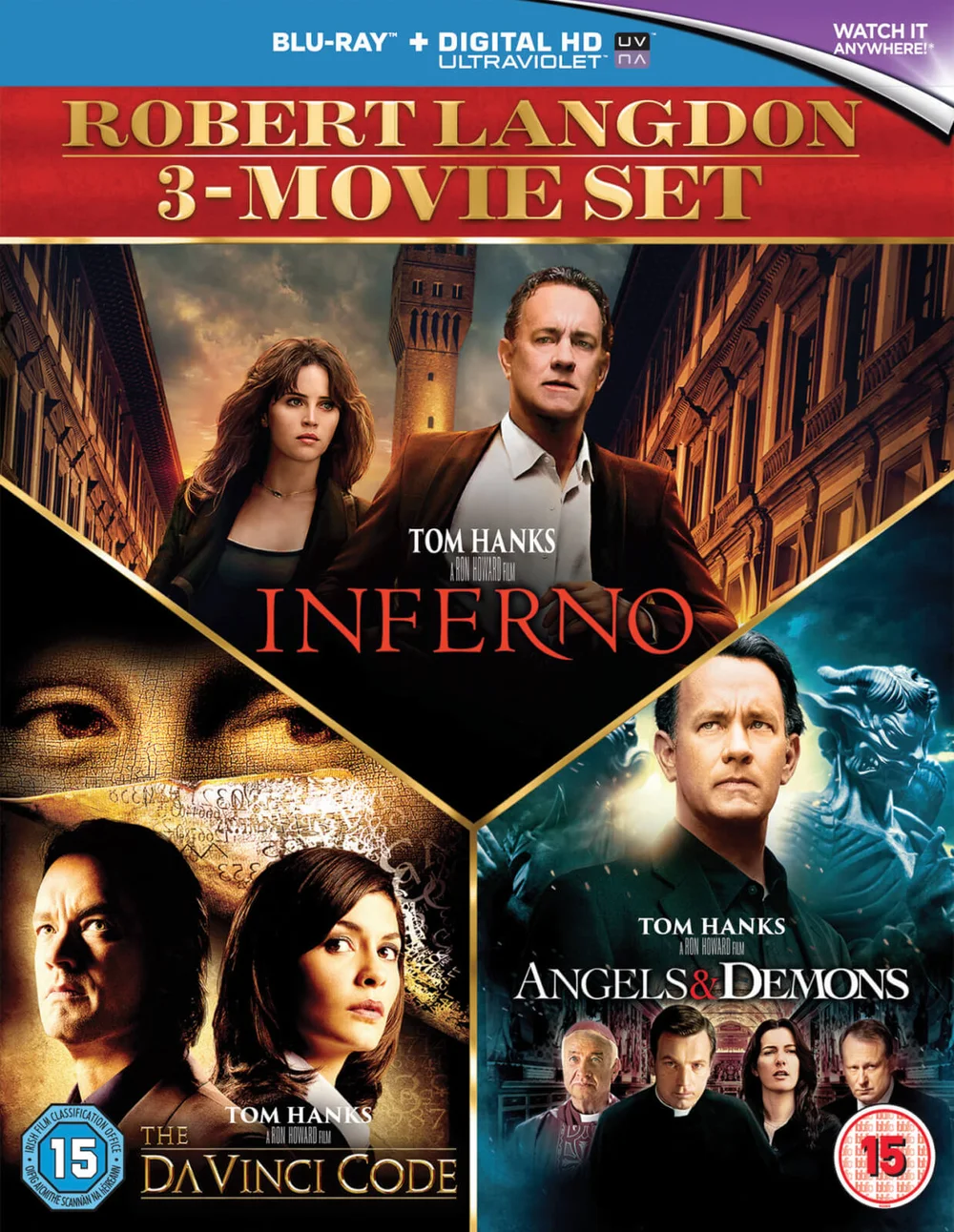 Inferno, Angels & Demons & The Da Vinci Code Boxset Afbeelding 1