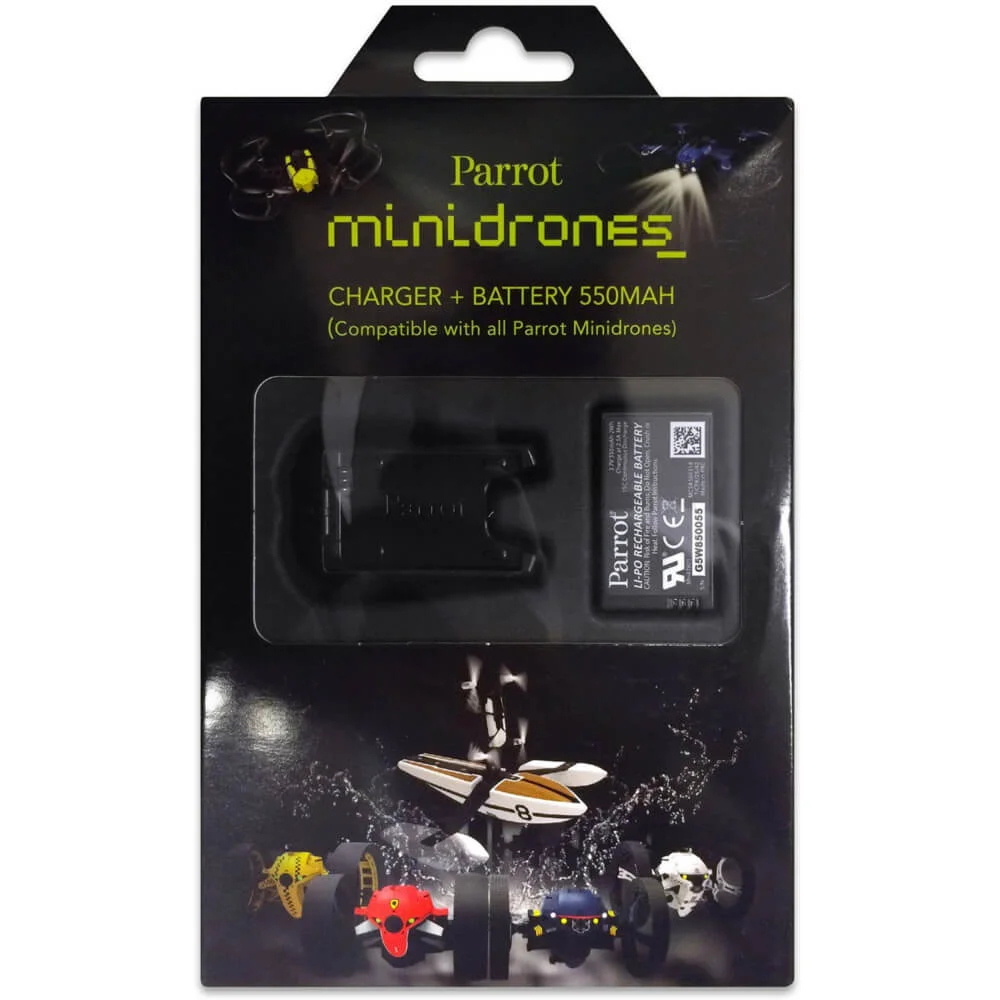 Parrot 550 mAh Battery and Battery Charger for Mini Drones Afbeelding 1