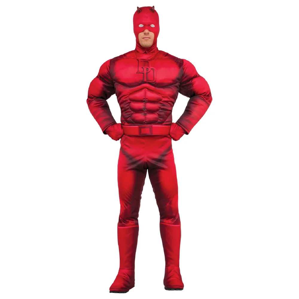 Marvel Men's Daredevil Muscle Fancy Dress Costume - Standard - Rood Afbeelding 1