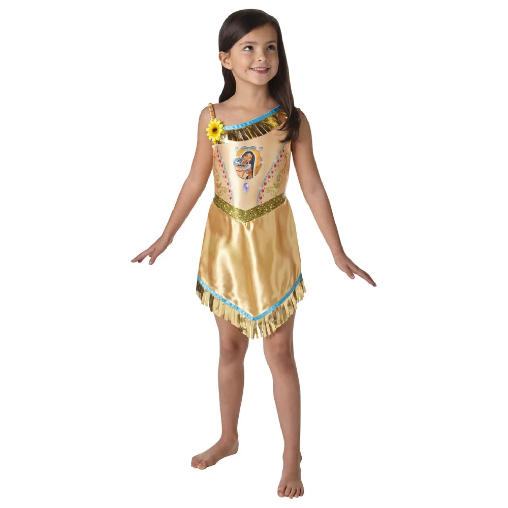 Disney Girls' Pocahontas Fancy Dress Costume - S - Goud Afbeelding 1