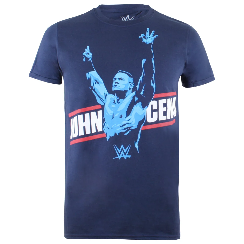 WWE John Cena Heren T-Shirt - Navy - S - Navy blauw Afbeelding 1