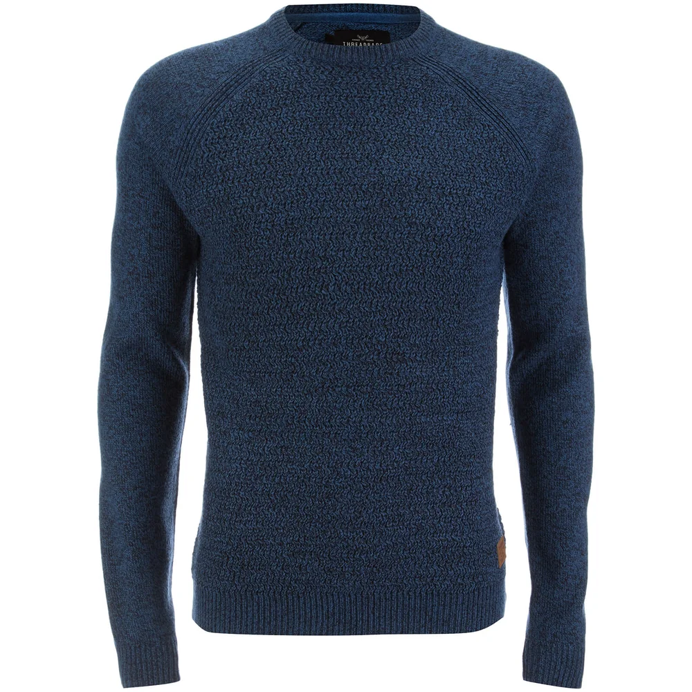 Threadbare Men's Chartwell Raglan Jumper - Teal - S - Blauw Afbeelding 1