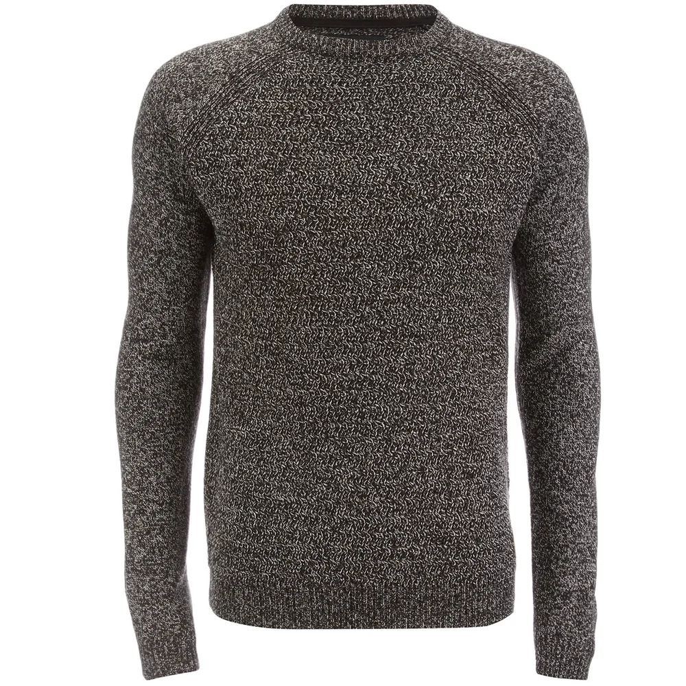 Threadbare Men's Chartwell Raglan Jumper - Black/Ecru - S - Zwart Afbeelding 1