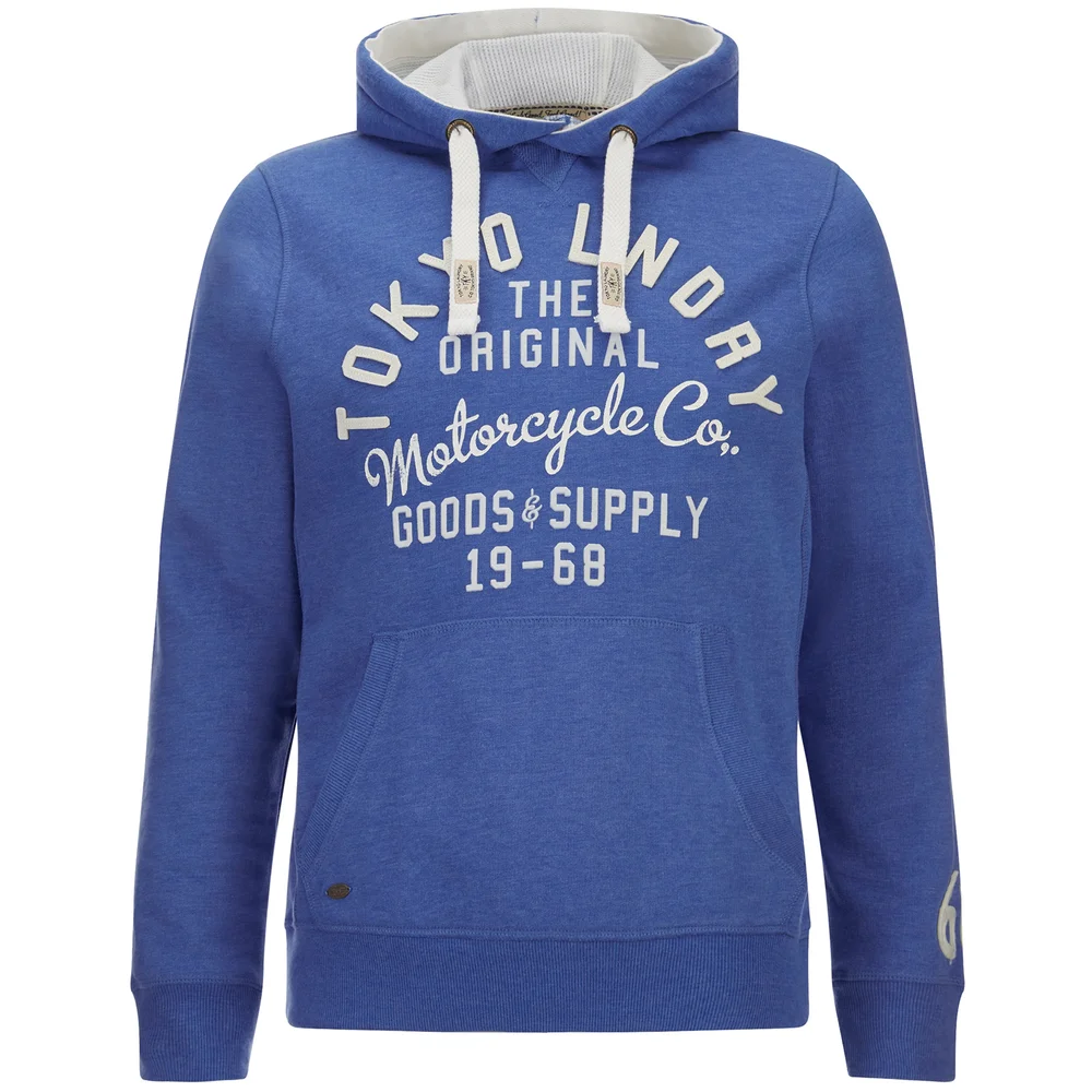 Tokyo Laundry Men's Harlem Peaks Hoody - Cornflower Blue Marl - S - Blauw Afbeelding 1