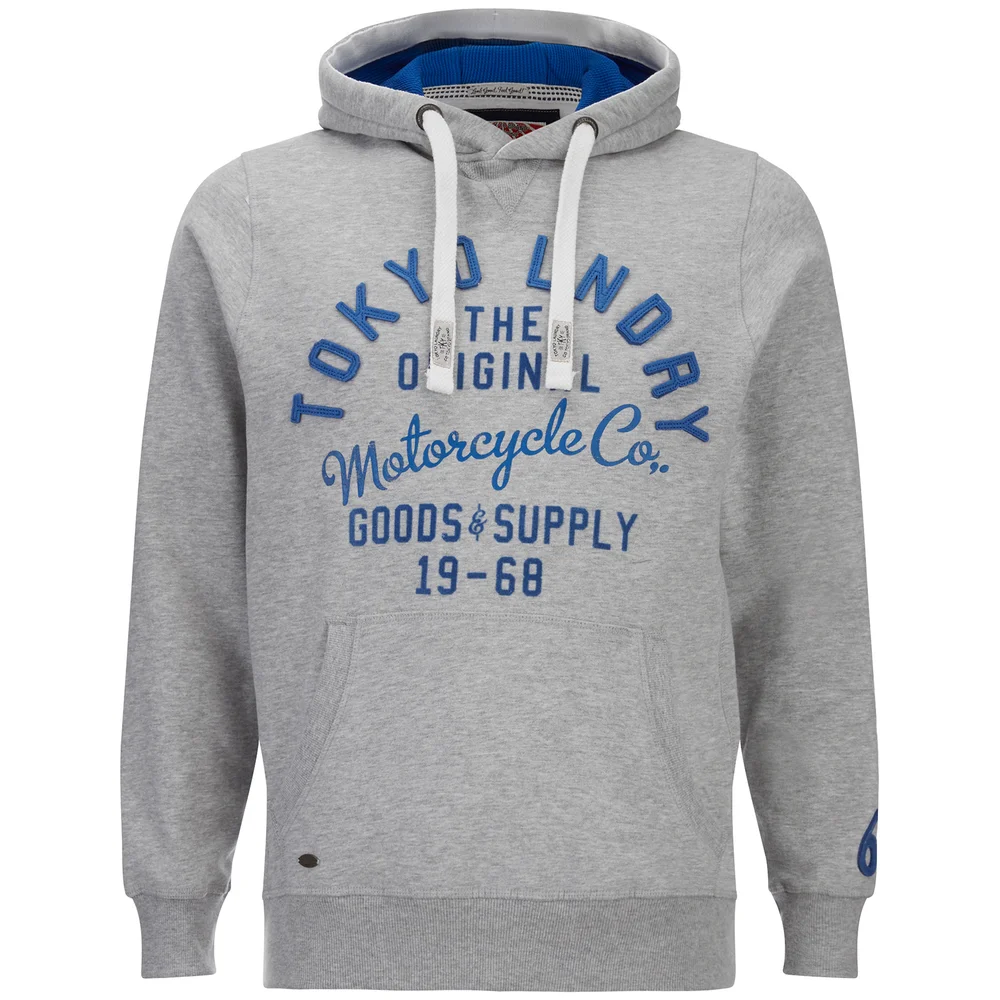Tokyo Laundry Men's Harlem Peaks Hoody - Light Grey Marl - S - Grijs Afbeelding 1