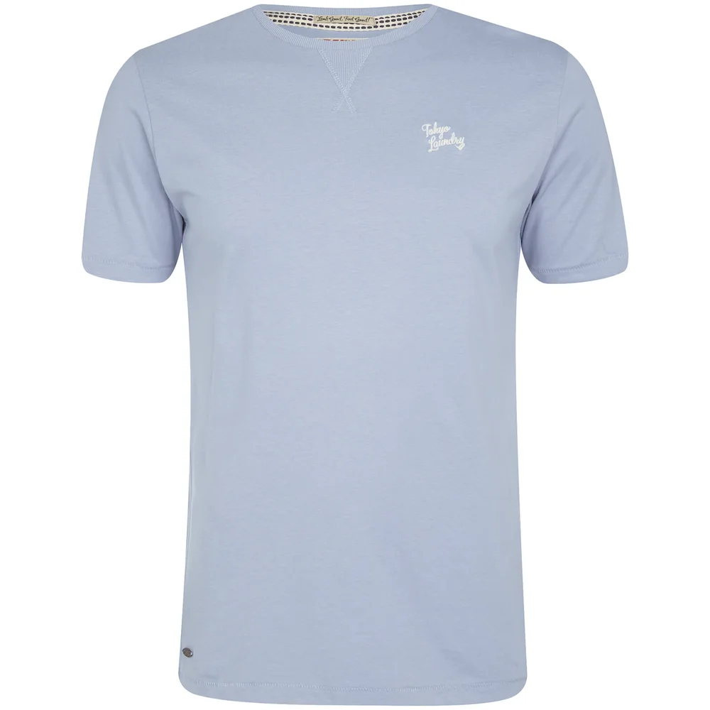 Tokyo Laundry Men's Essential Crew Neck T-Shirt - Placid Blue - S - Blauw Afbeelding 1