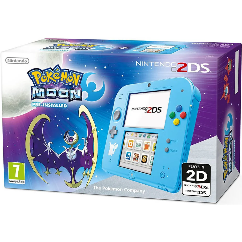 Nintendo Handheld Console 2DS with Pokémon Moon Afbeelding 1