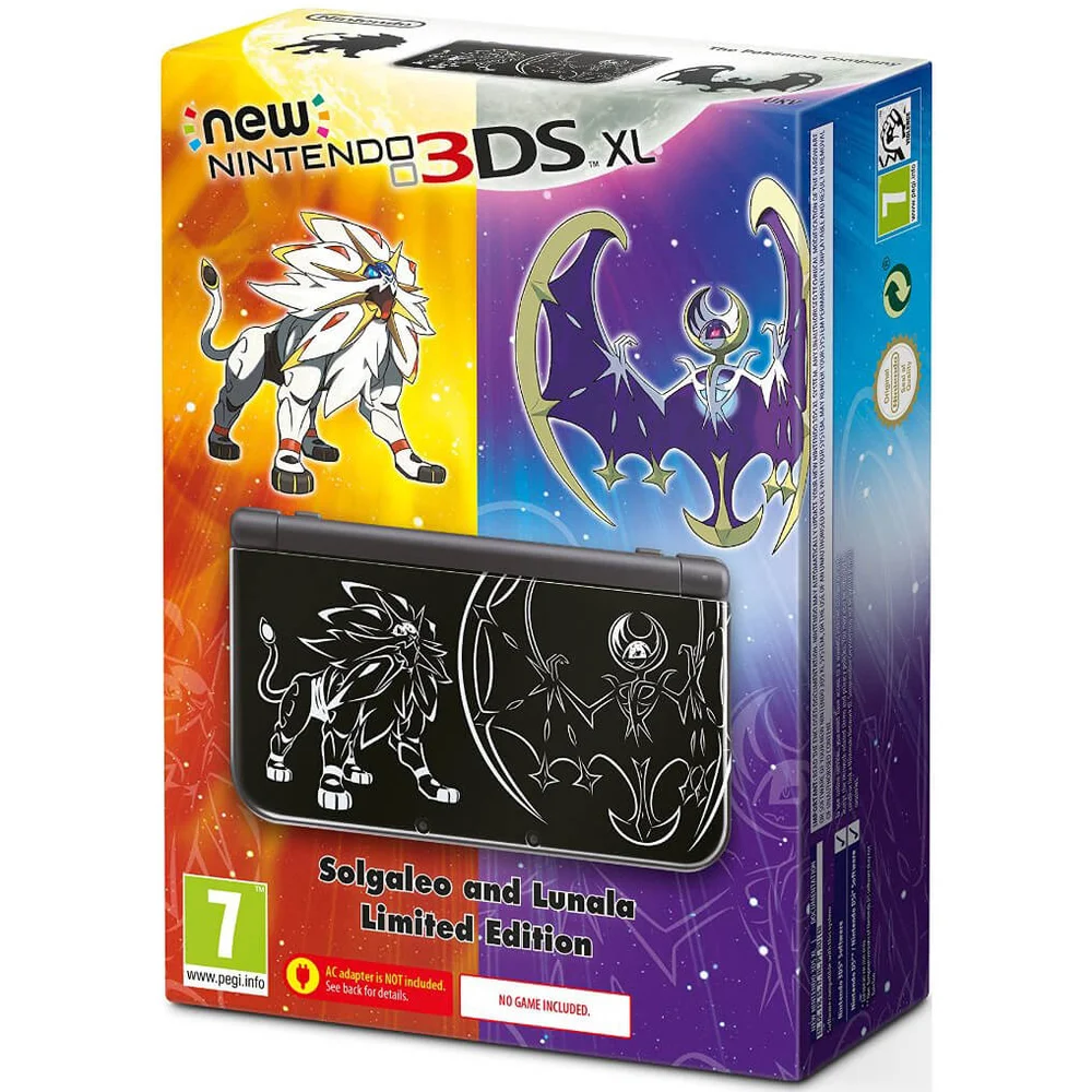 New Nintendo 3DS XL Solgaleo Lunala Black Edition Afbeelding 1