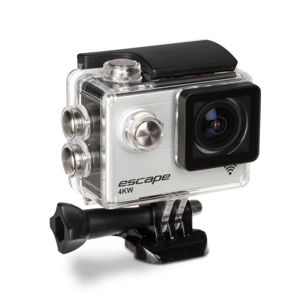 Kitvision Escape Waterproof Wi-Fi 4K Action Camera with Mounting Accessories - Silver Afbeelding 1