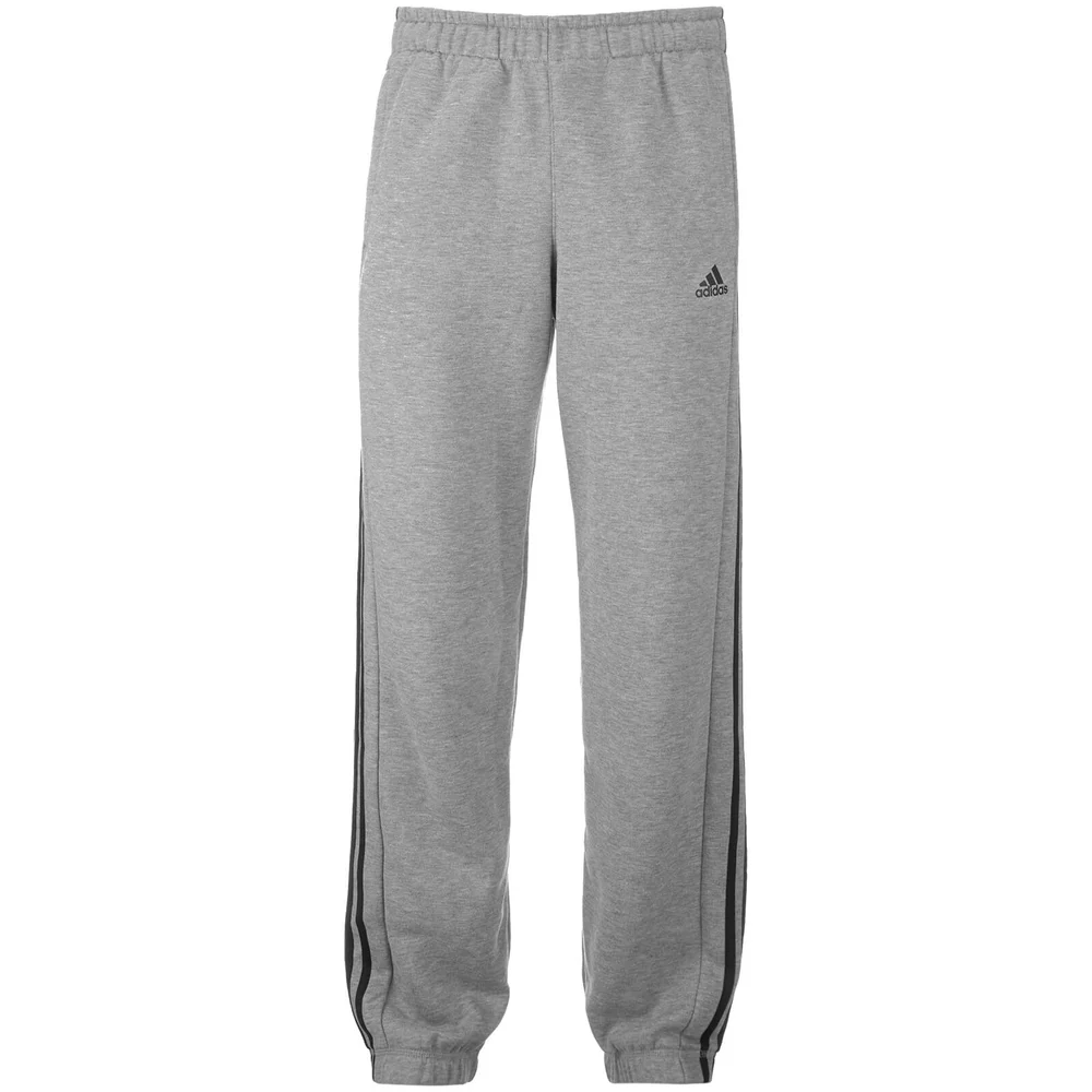 adidas Men's Essential 3 Stripe Sweatpants - Grey - S - Grijs Afbeelding 1