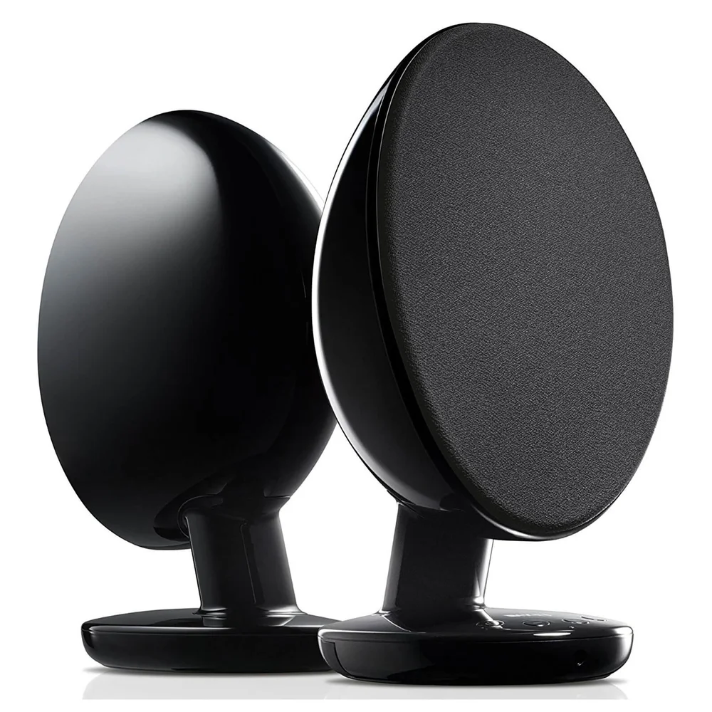 KEF EGG Bluetooth Stereo Speakers - Black Afbeelding 1